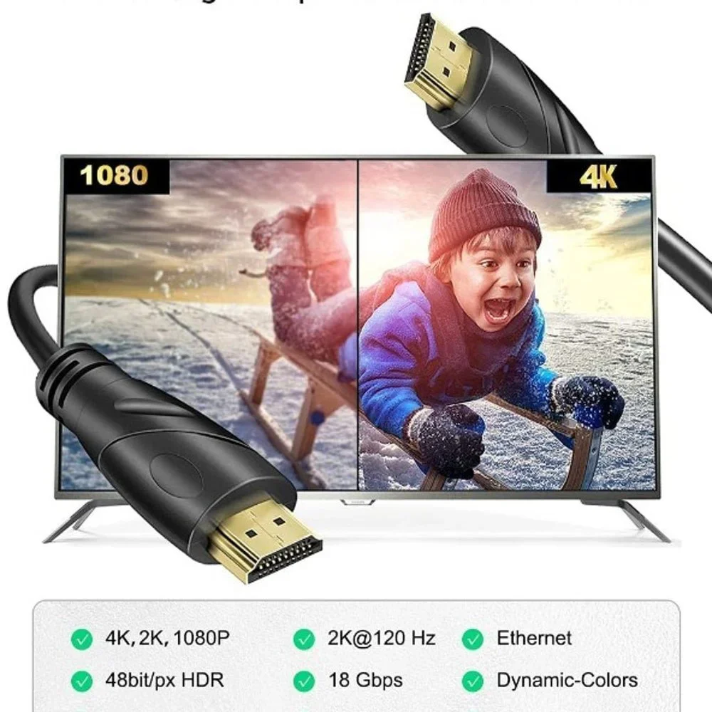NEW 4K HDMI Cables - 6.6 Ft + 5 Ft